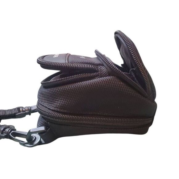Sony CyberShot Small Camera Bag Soft Case Black Zipper 3 Compartment - Picture 5 of 5